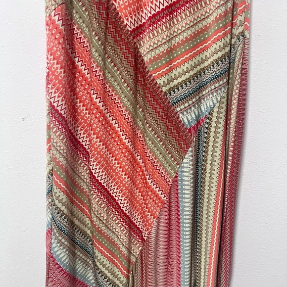 Chico's Pink Sleeveless maxi Asymmetrical pattern Sundress 1 - Picture 4 of 8